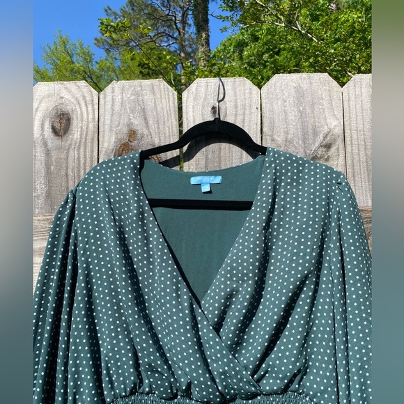 Draper James RSVP Green Polka Dot Dress - Picture 3 of 8